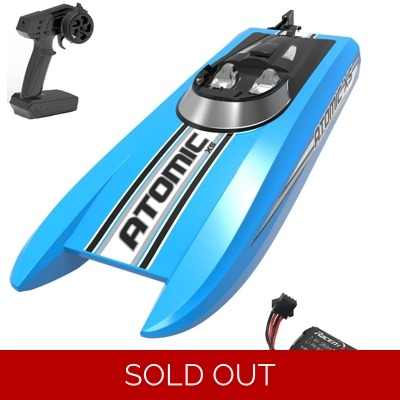 VOLANTEX RC AtomicXS Catamaran Boat (Brushed/Blue) w/ 2 batteries VOLANTEX RC AtomicXS Catamaran Boat (Brushed/Blue) w/ 2 batteries